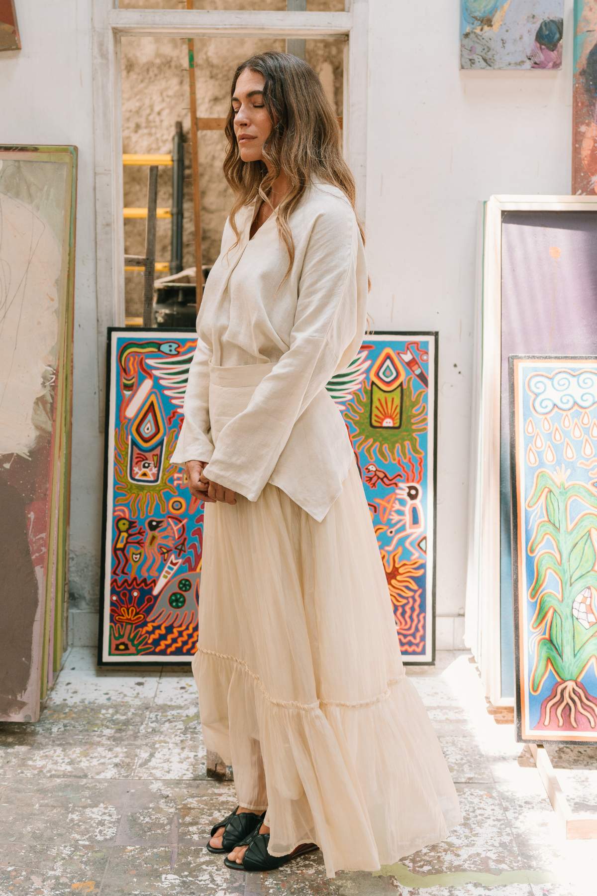 A non-traditional wedding dress by Myrah Penaloza, for a ceremony dressed with intention