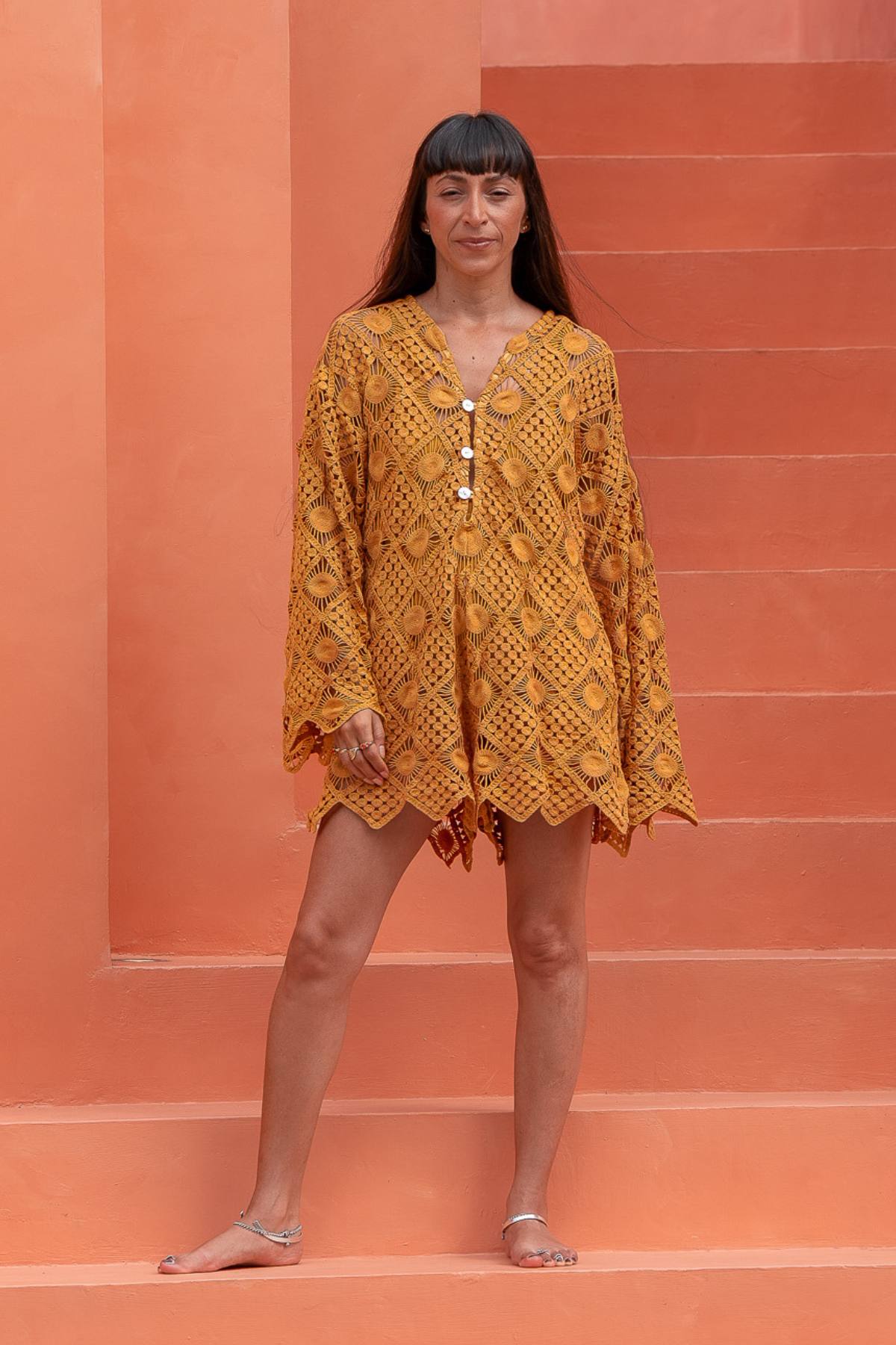 The Dreamer Playsuit in one hundred percent cotton, handmade in Bali