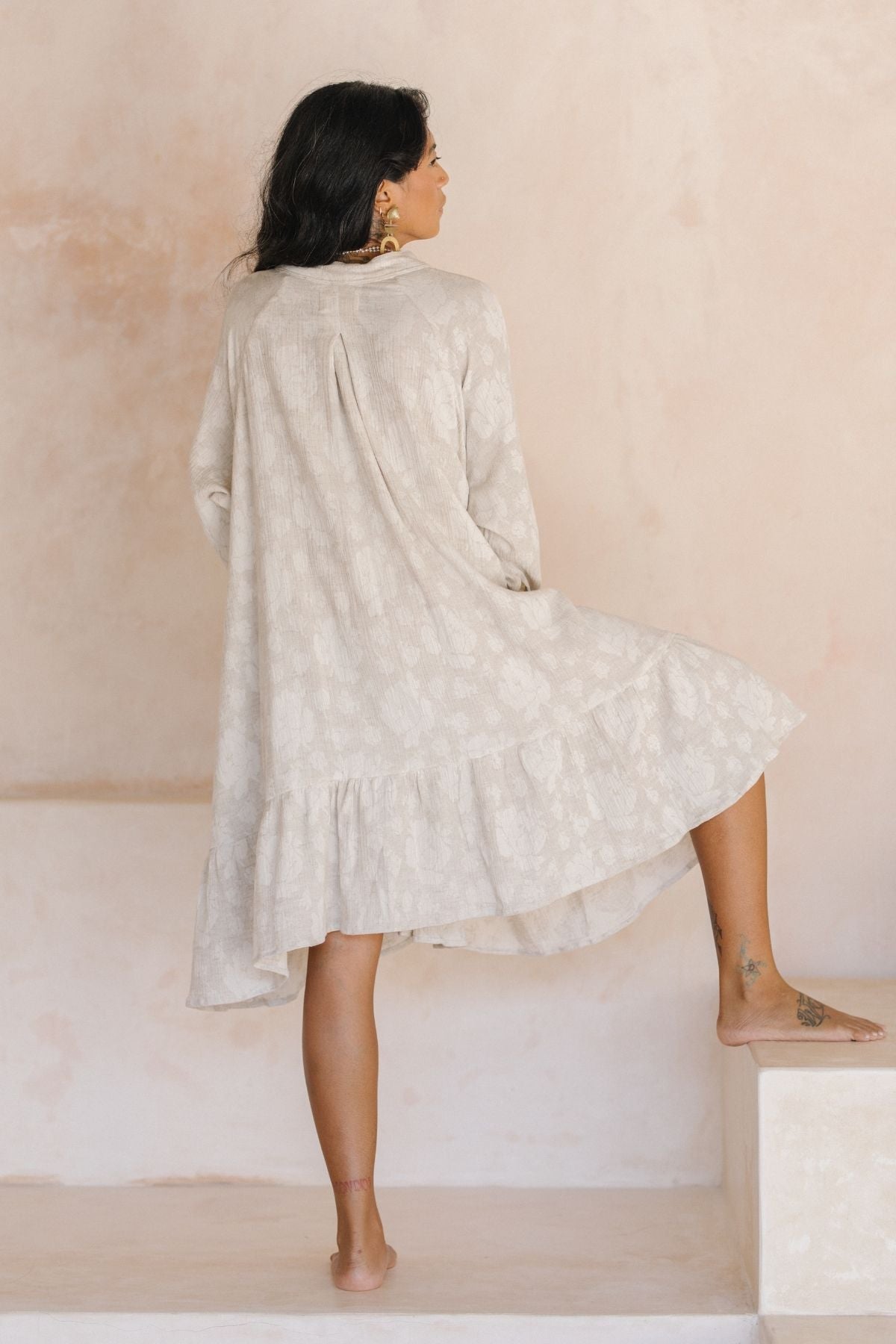 Frida Gown Short 'Blooming Limited Edition' (Cotton/Linen) (W)