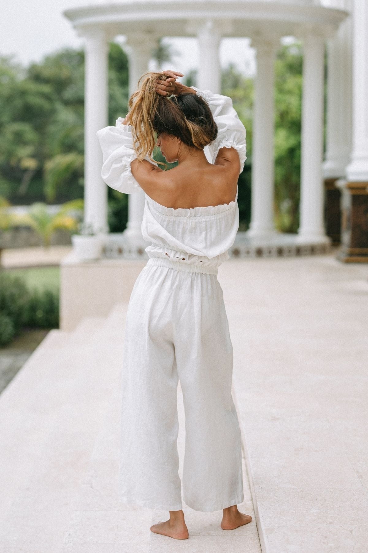 Dewi 100% Linen Crop Top BI