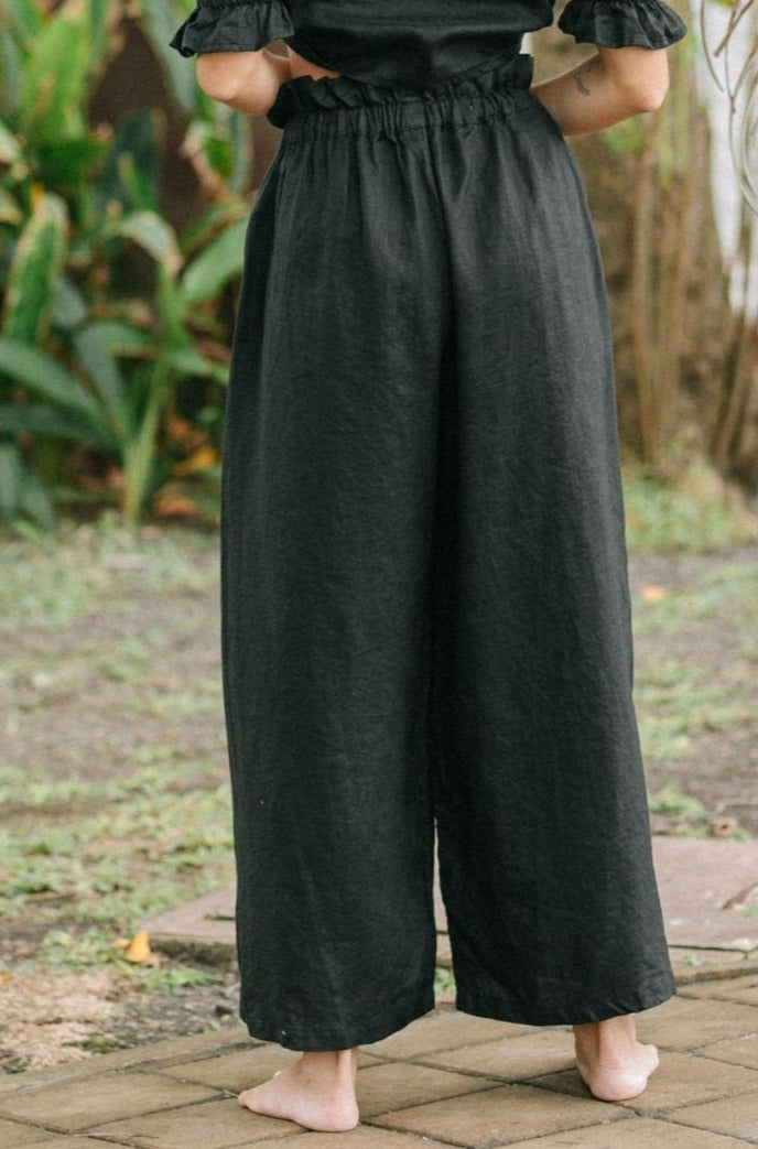 Catalan Pant 100% Linen (Available in White or Black)