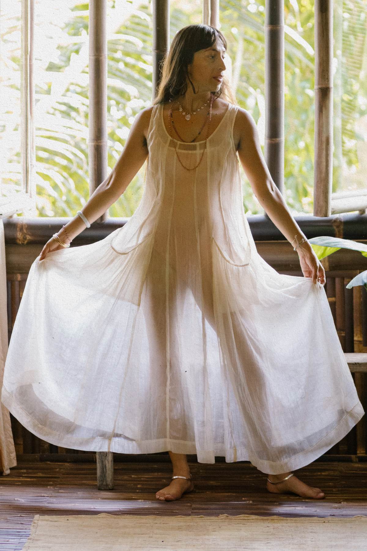 Rose Sheer Chiffon Gown