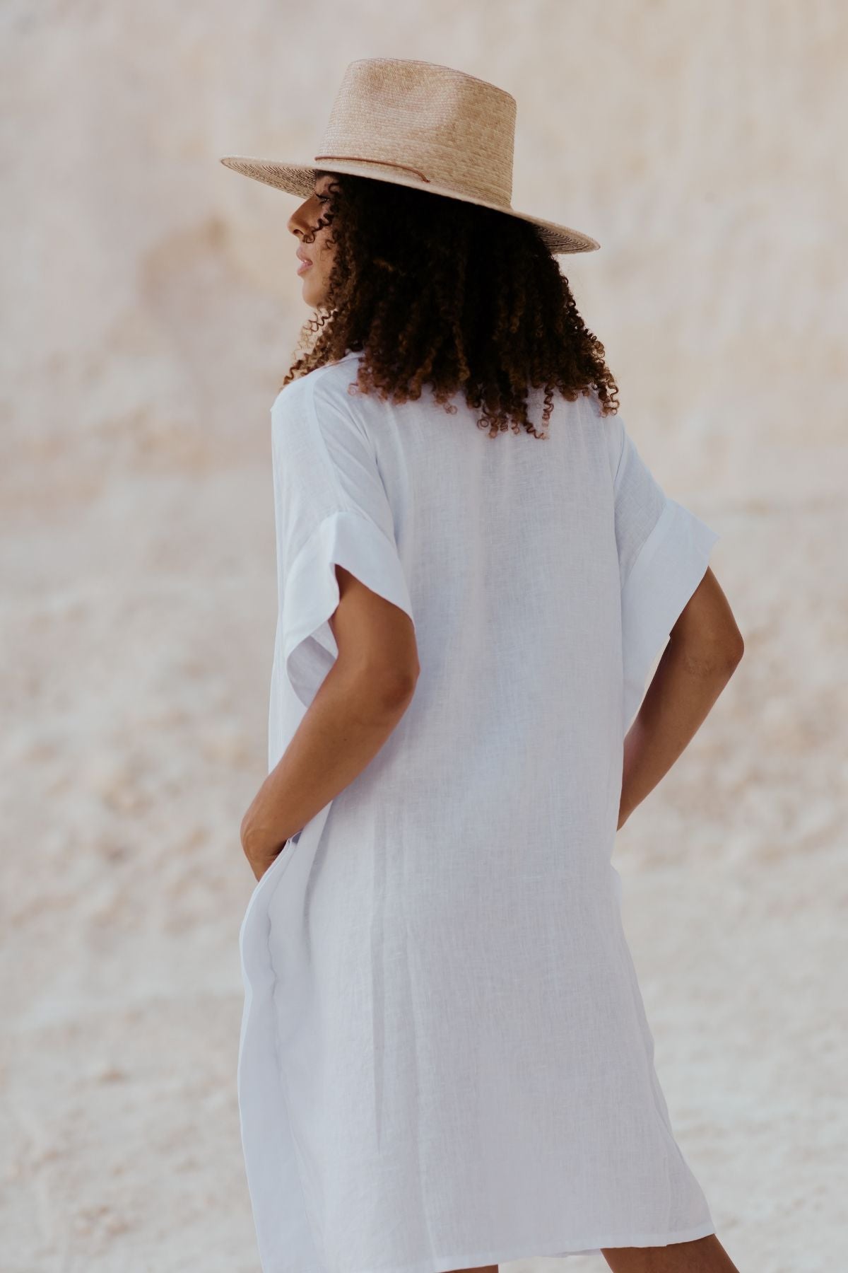 Kundalini Kaftan (100% Linen, Off White or Nude) (W)
