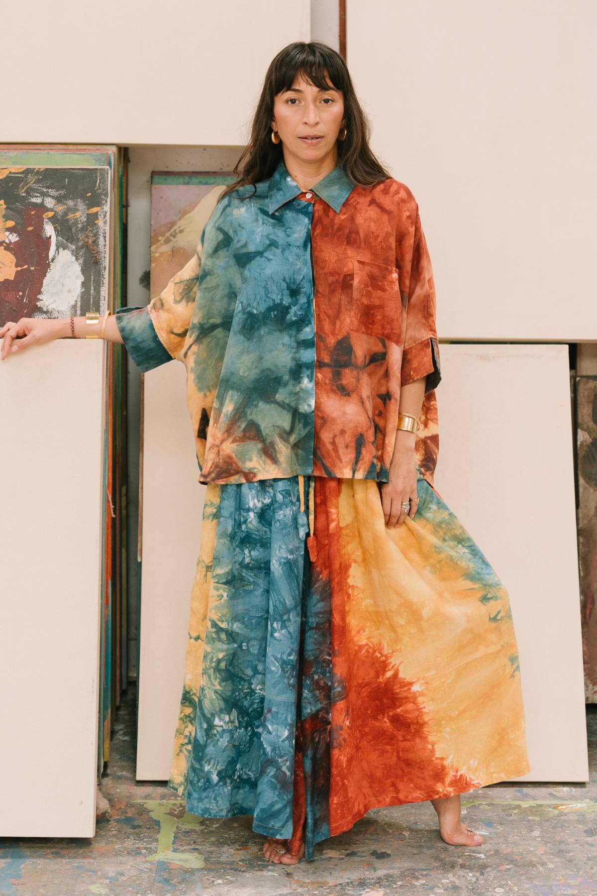 Suka Top Set with Pantalon Wide Legged Pants - Optional Mahashivrati Edition