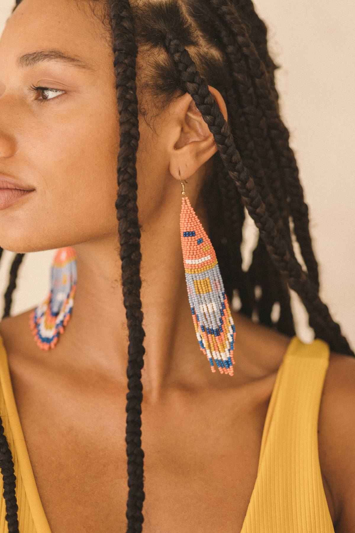 Embera People Hand beaded Earring