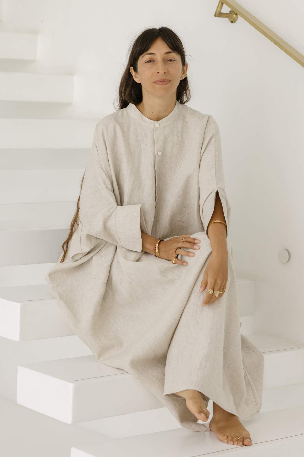 La Majia Kaftan - Light Flax Linen