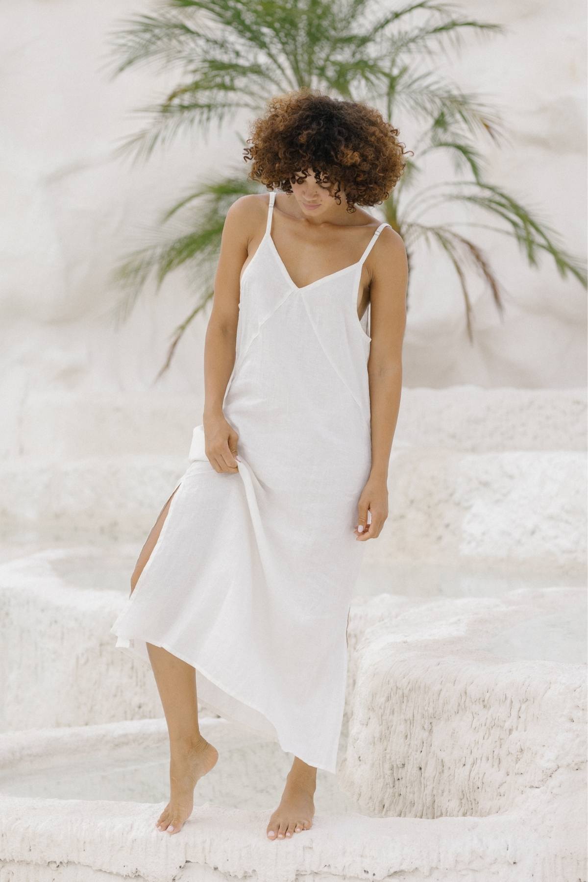 Everyday Linen Slip (Stone washed, adjustable)
