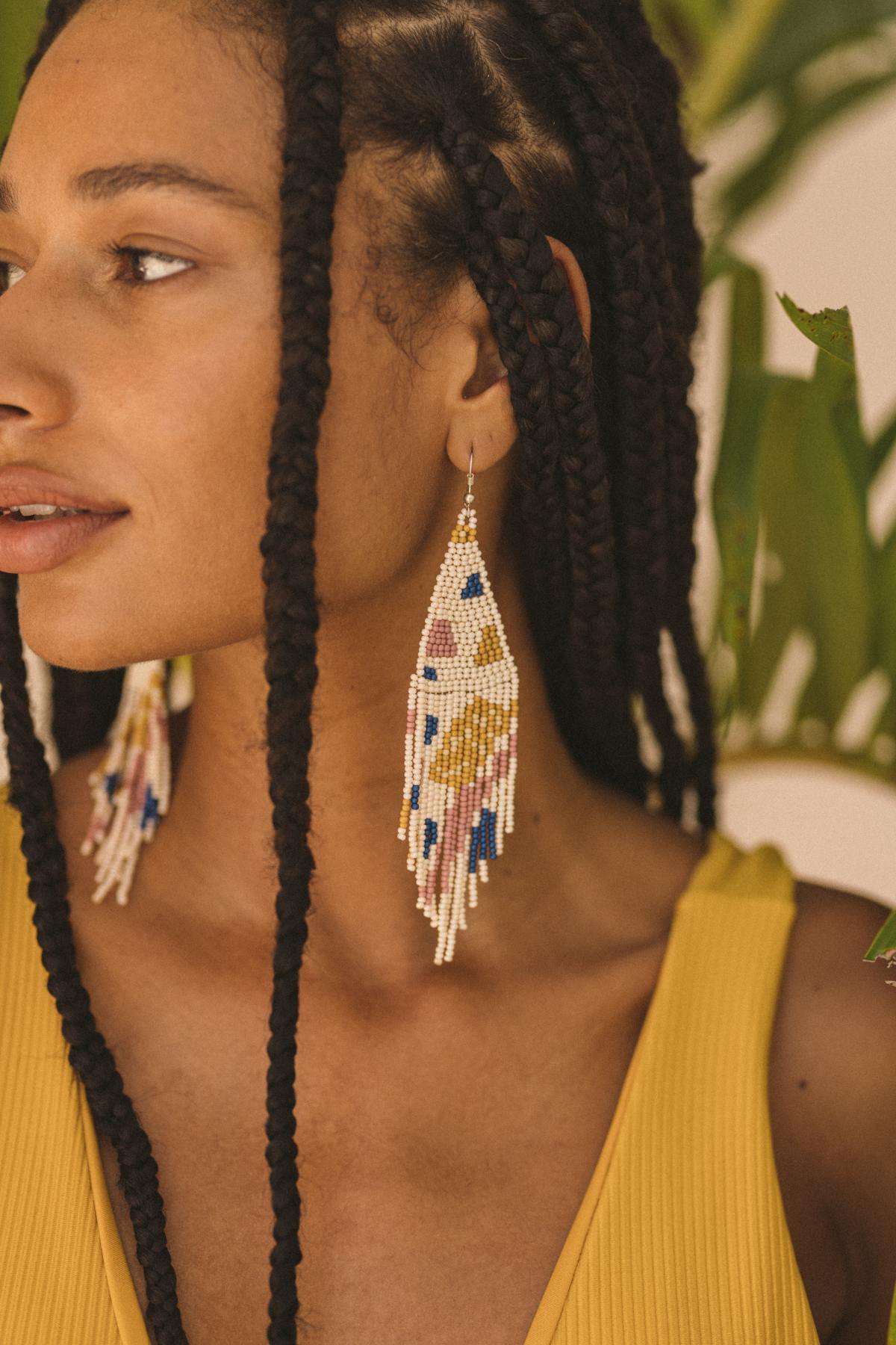 Embera People Hand beaded Earring