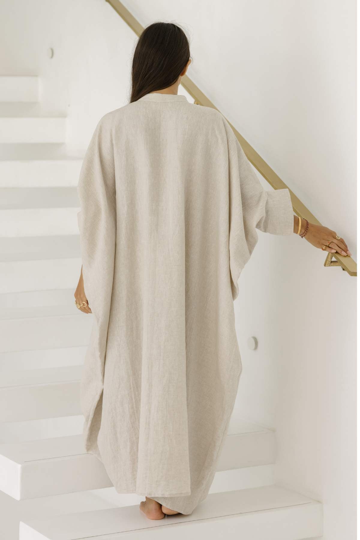 La Majia Kaftan - Light Flax Linen