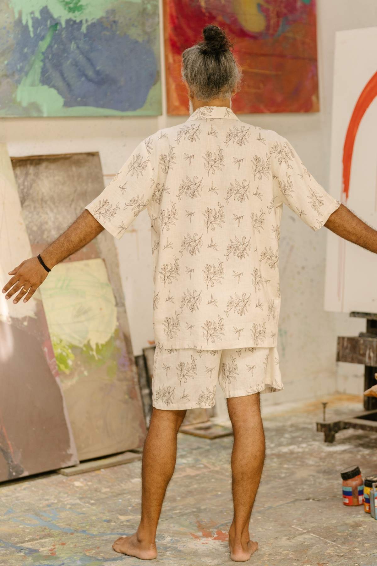 Francisco Mens Linen Top & Short Cha Dao