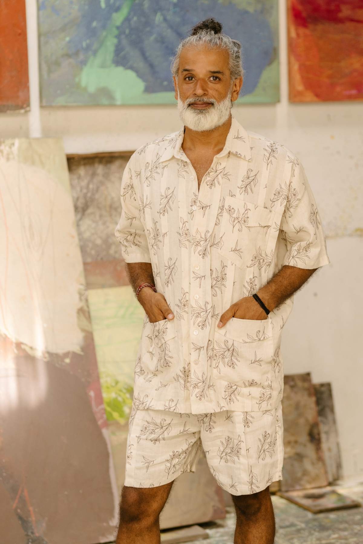 Francisco Mens Linen Top & Short Cha Dao