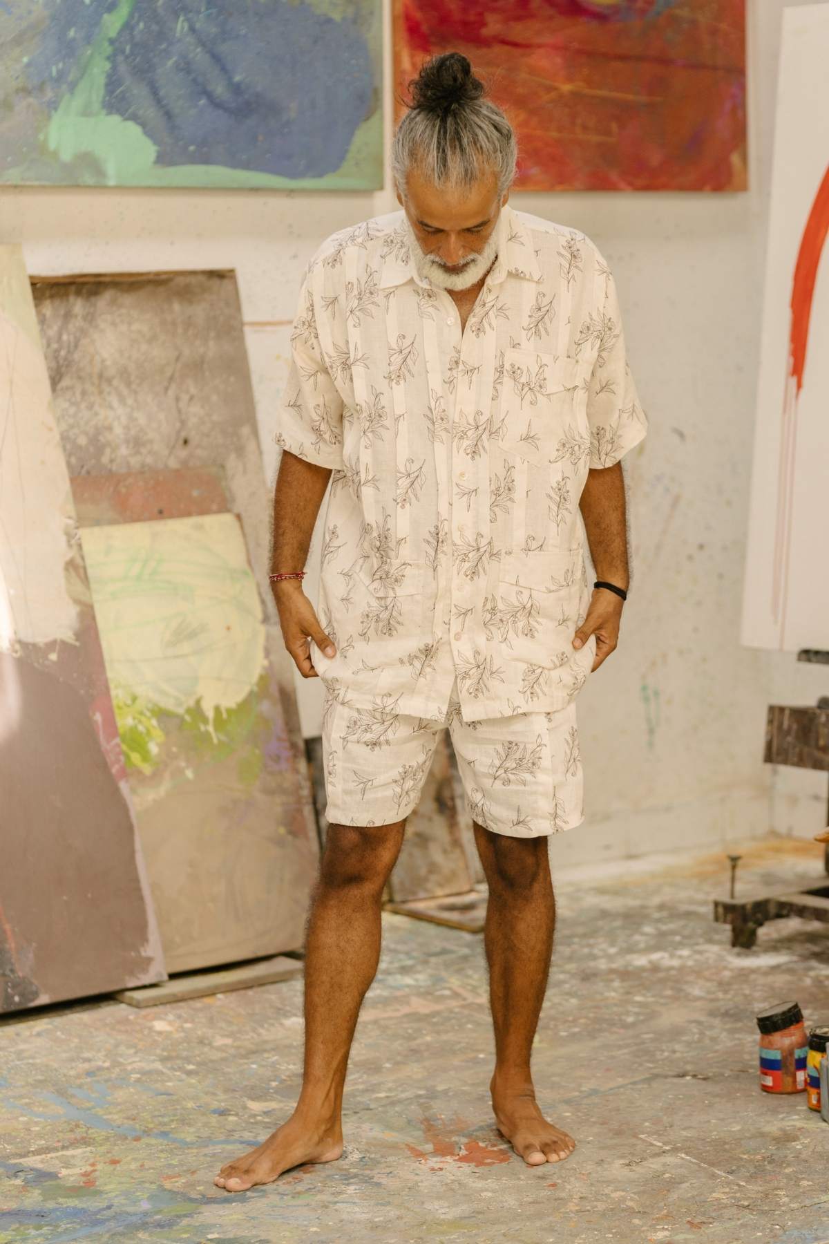 Francisco Mens Linen Top & Short Cha Dao