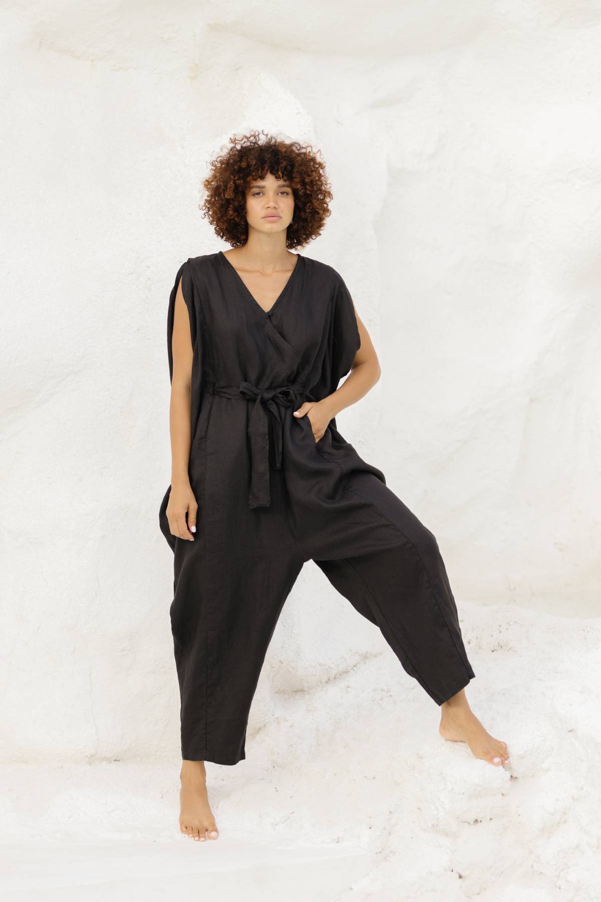 French Linen Kuan Yin Playsuit