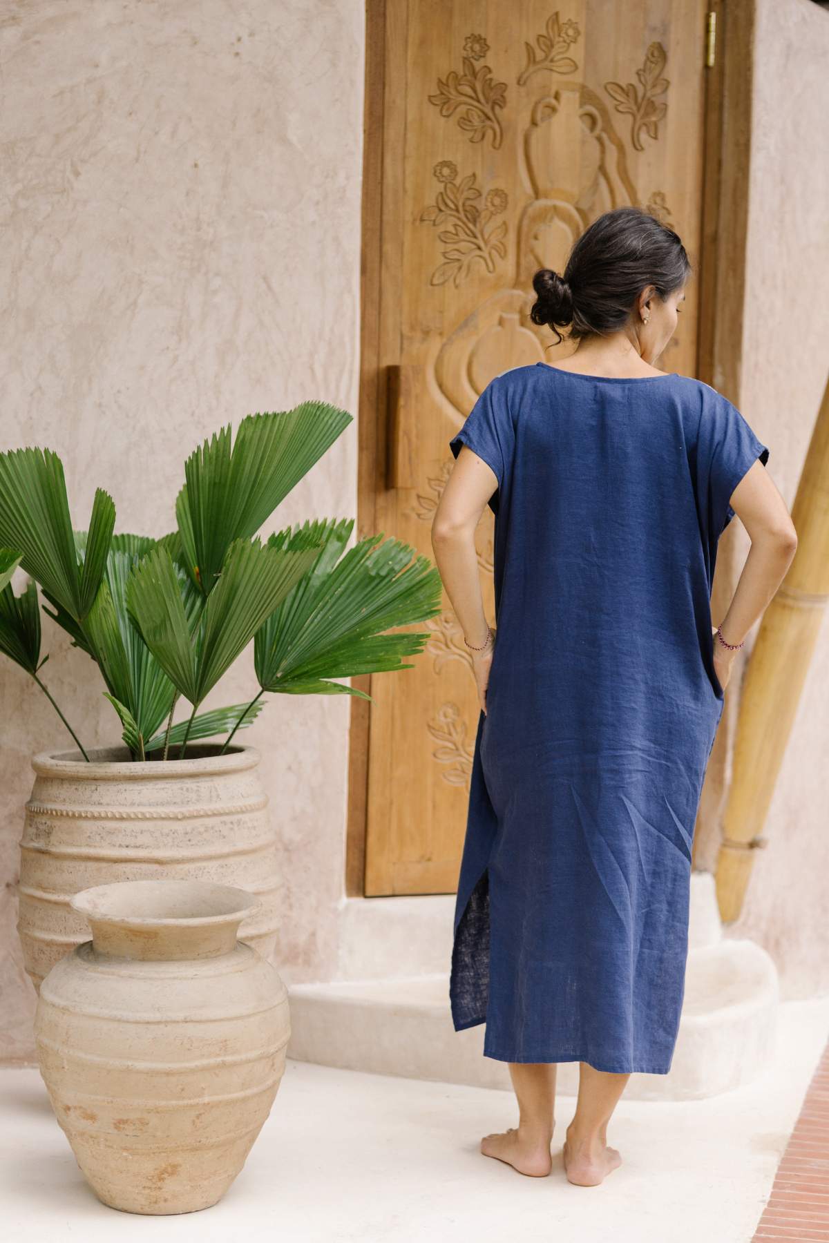 La Santa Kaftan Indigo (one of a kind)