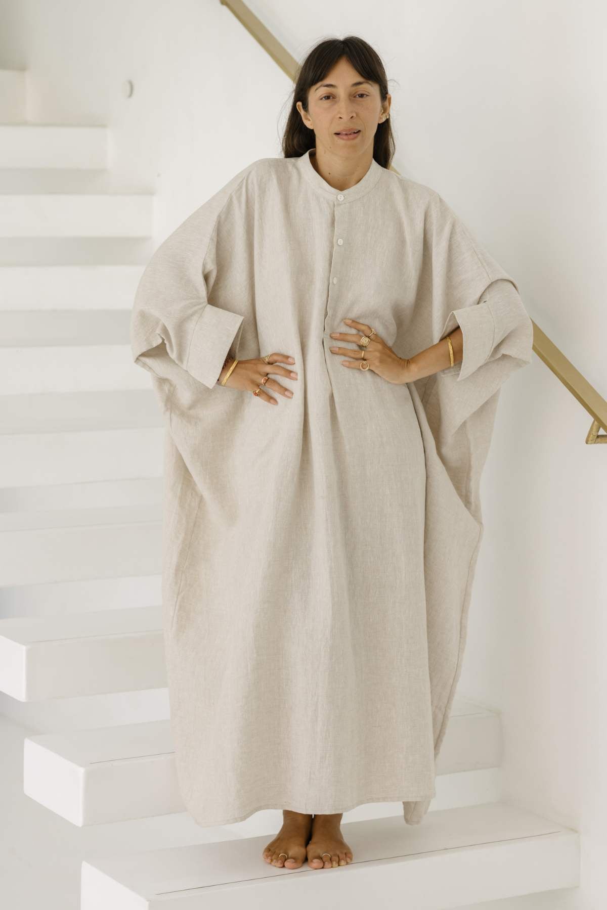 La Majia Kaftan - Light Flax Linen