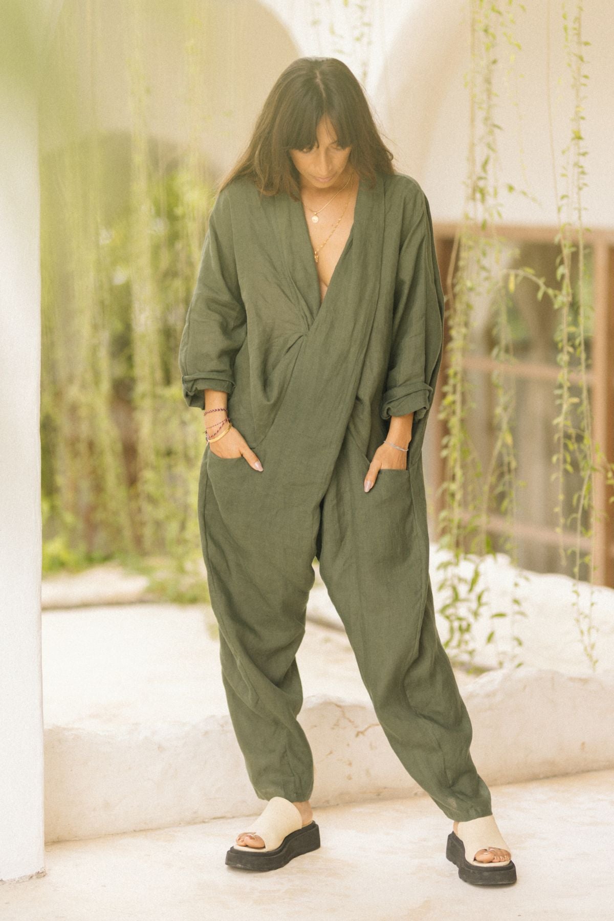 Amma Playsuit (Light Linen) CA