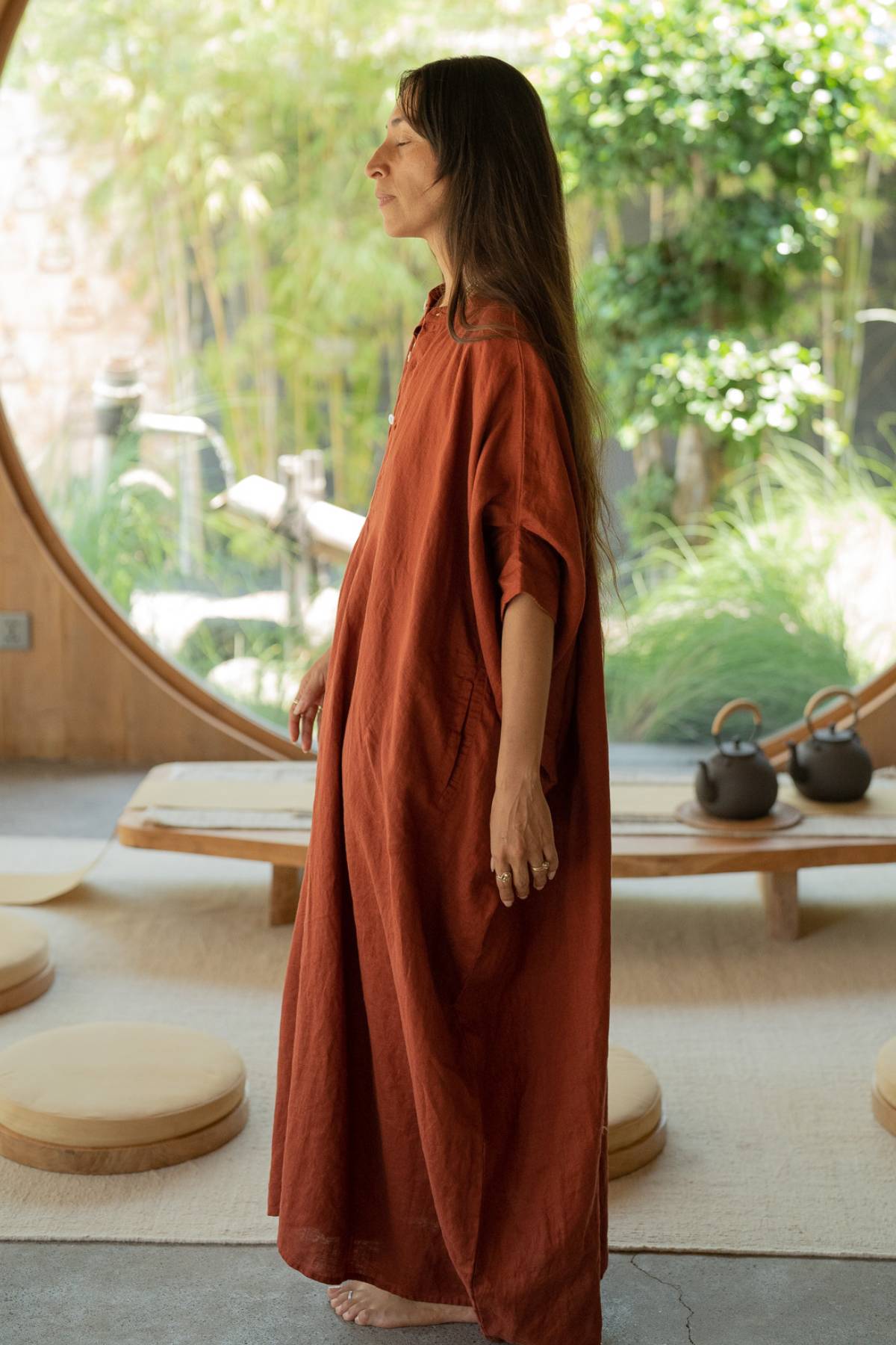 La Majia Kaftan (100%% Stone washed linen)
