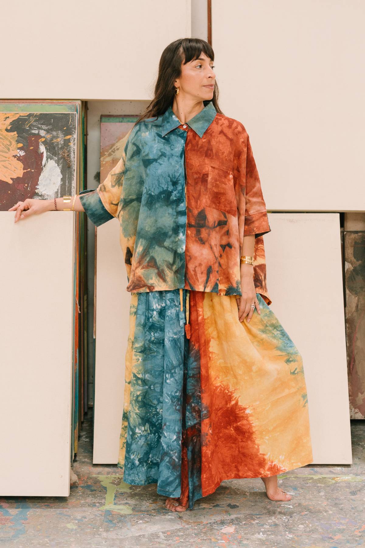 Suka Top Set with Pantalon Wide Legged Pants - Optional Mahashivrati Edition