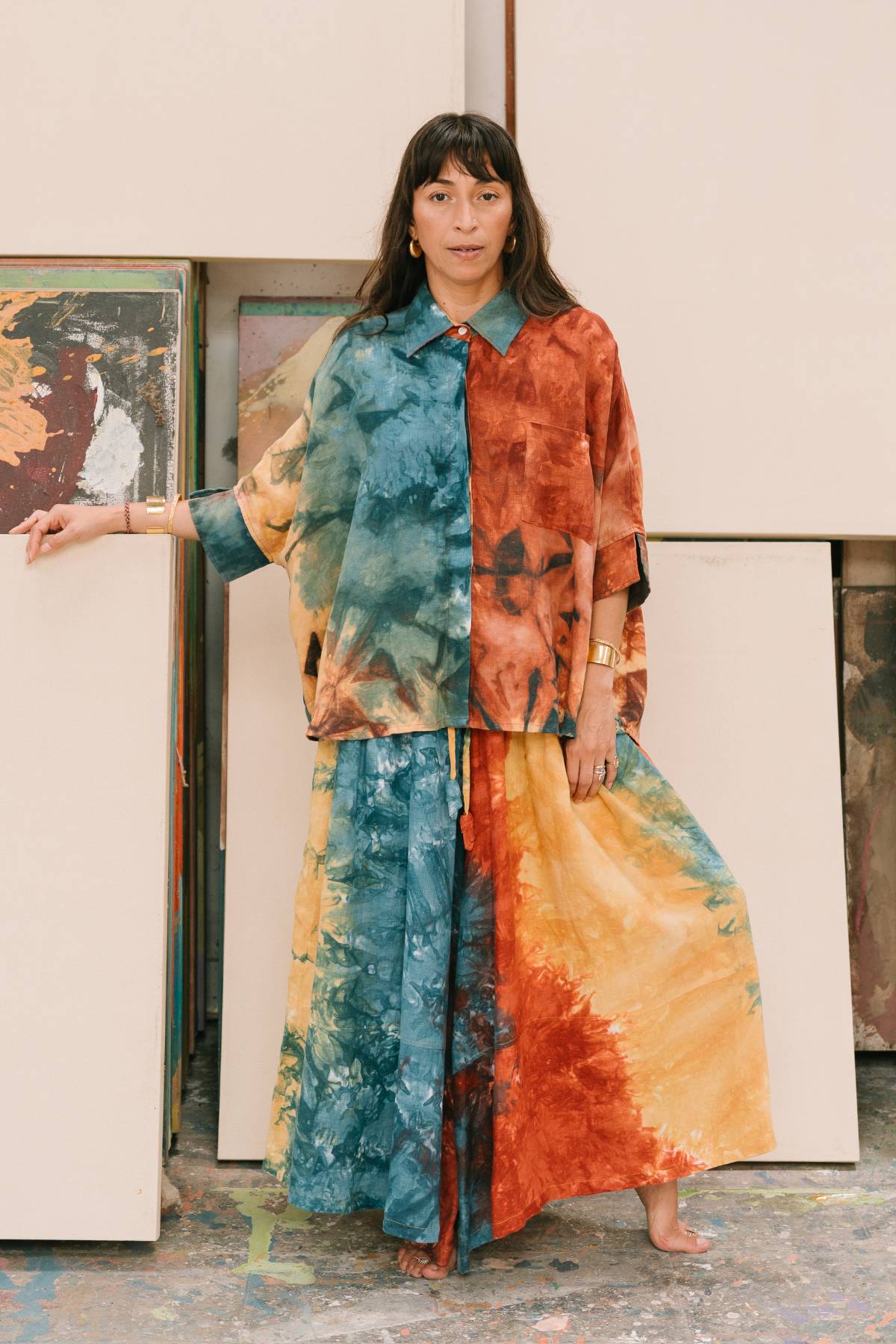 Suka Top Set with Pantalon Wide Legged Pants - Optional Mahashivrati Edition