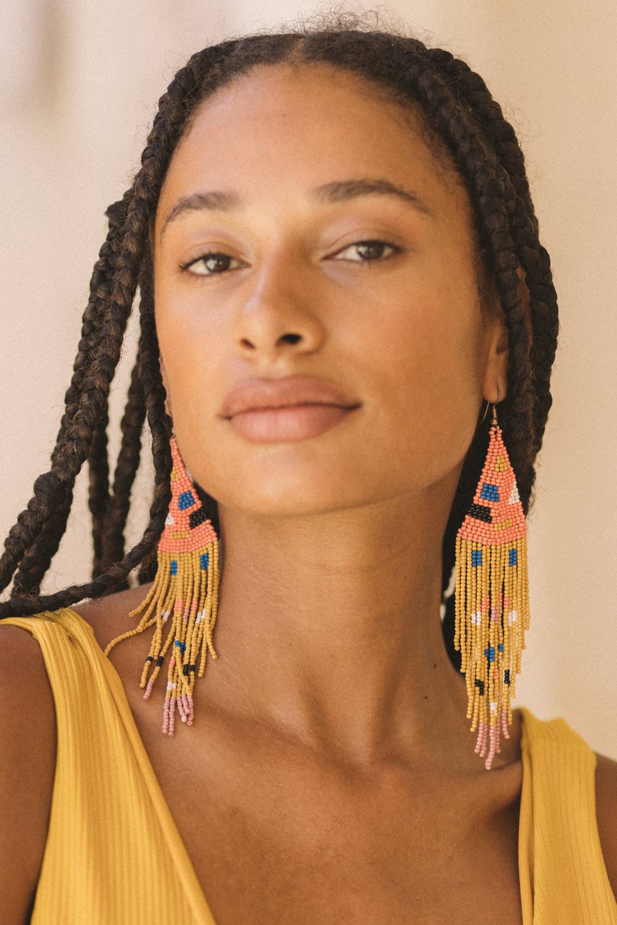 Embera People Hand beaded Earring