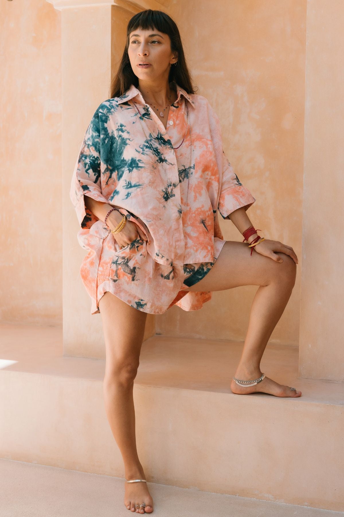 Uluwatu Sunset Linen Suka Set