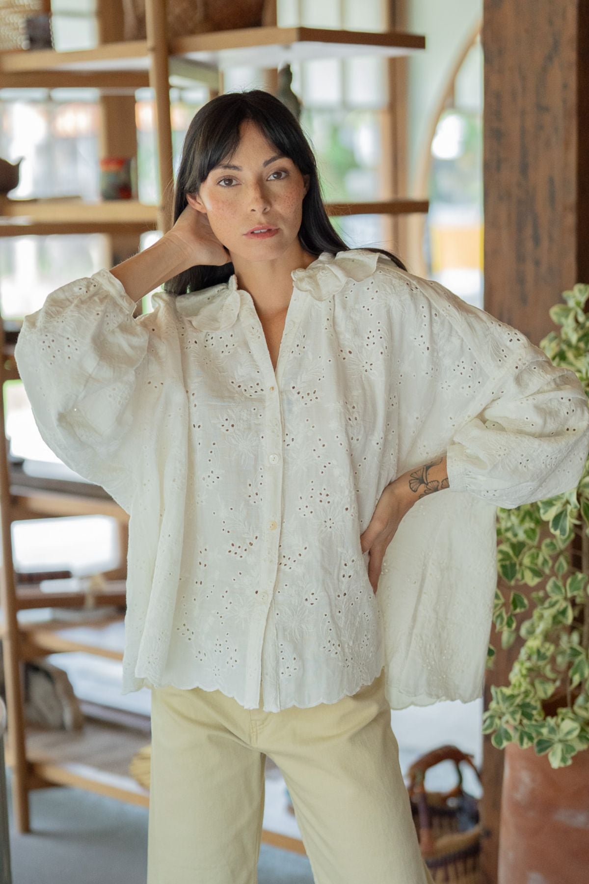 Coco Top (French Embroidered Cotton)