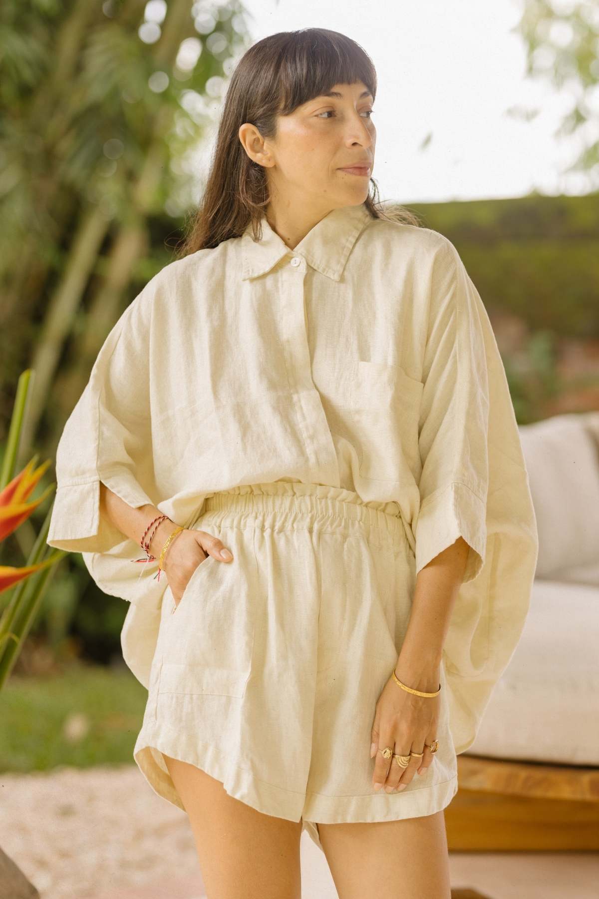 Linen Suka Button Down Set