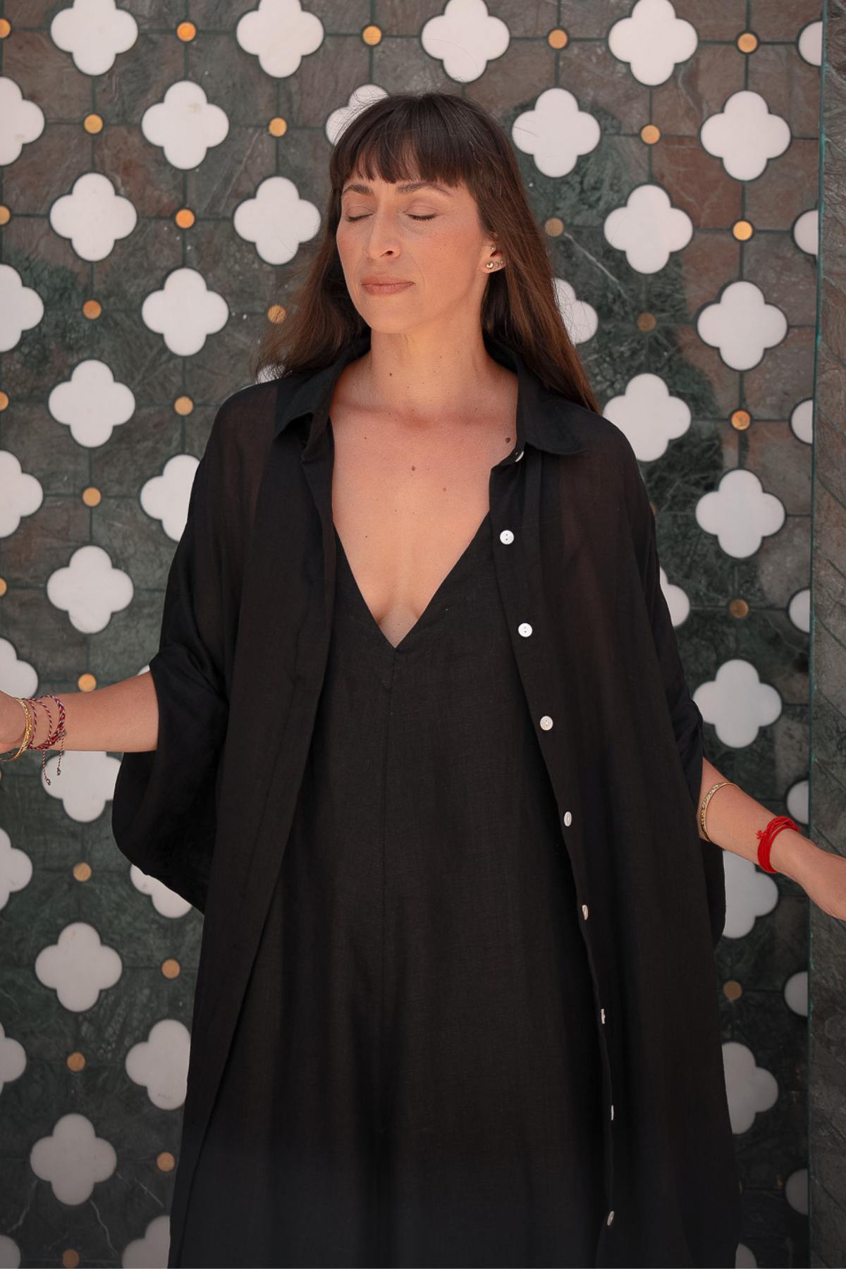 Ramie Origami Gown + Kundalini Playsuit Set