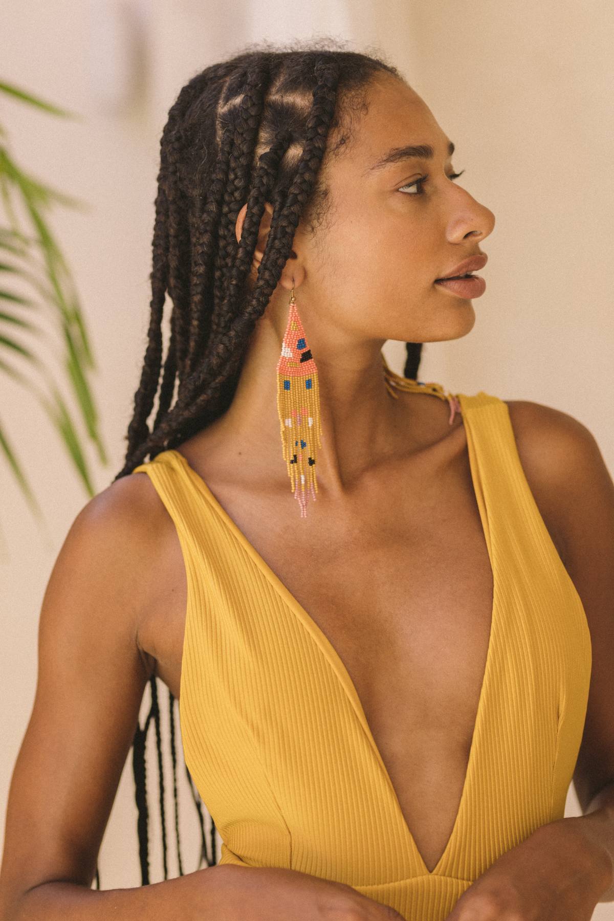 Embera People Hand beaded Earring