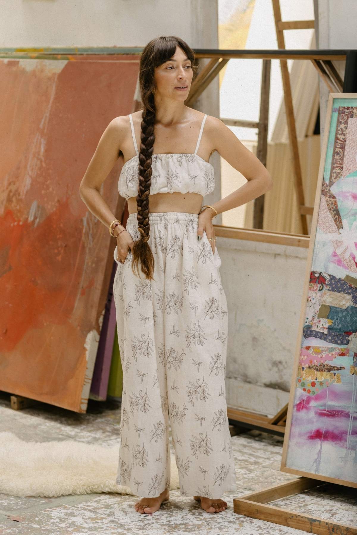 Barcelona Crop Top + Mona Pant Set Cha Dao