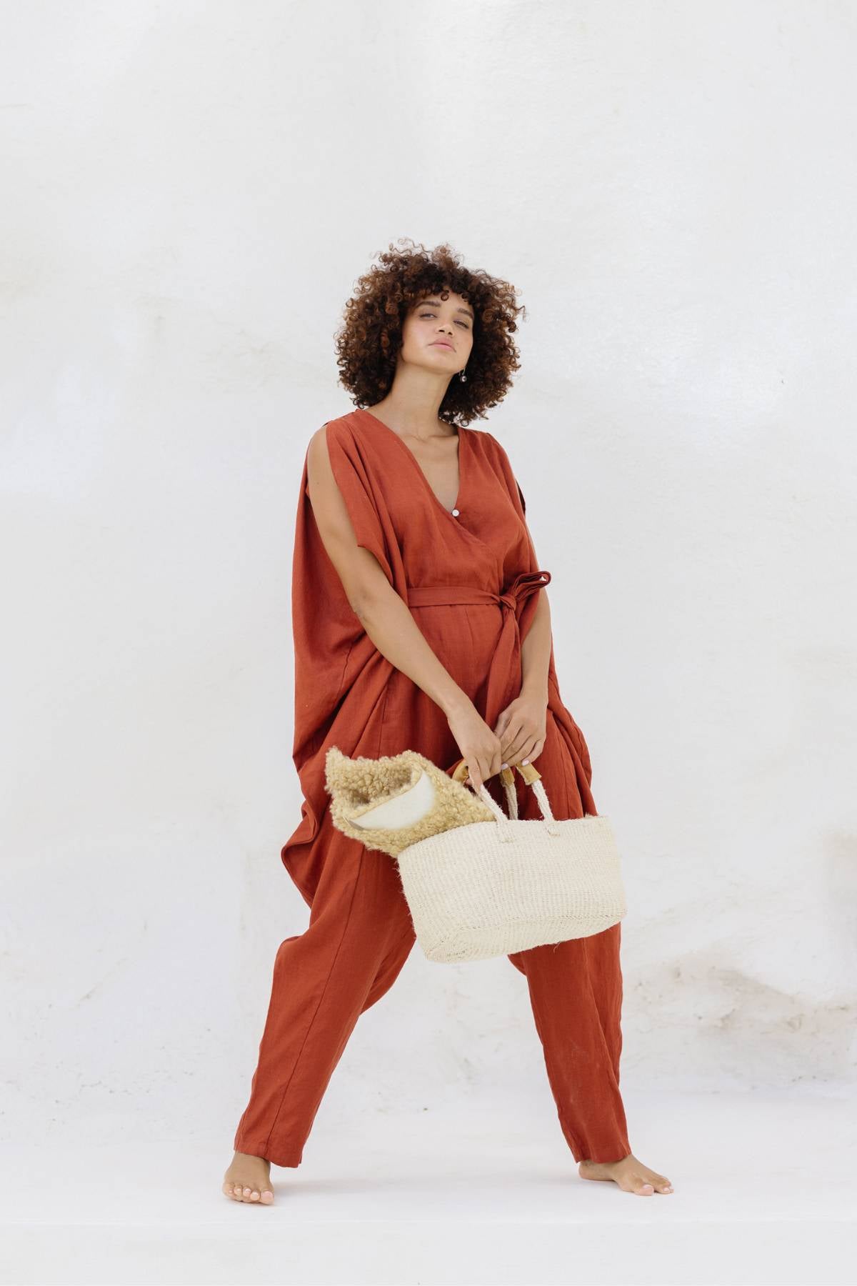 French Linen Kuan Yin Playsuit