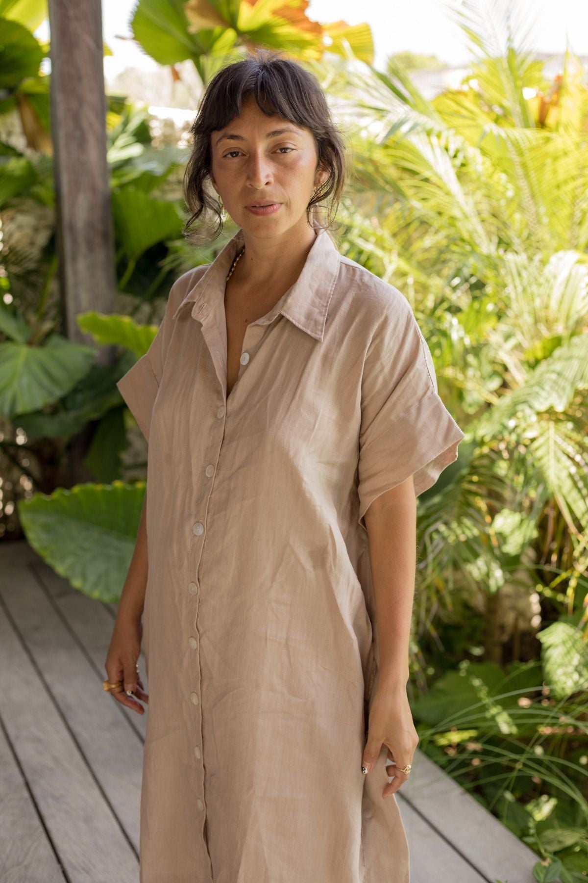 Kundalini Kaftan (100% Linen, Off White or Nude) (W)