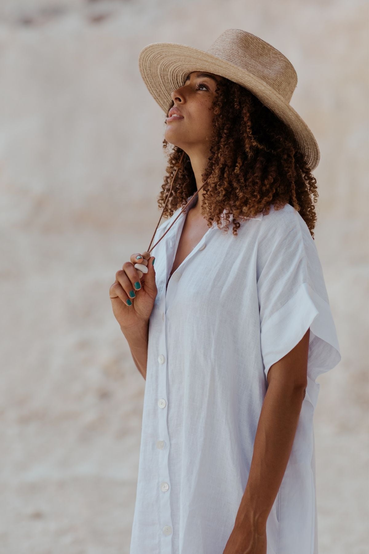 Kundalini Kaftan (100% Linen, Off White or Nude) (W)