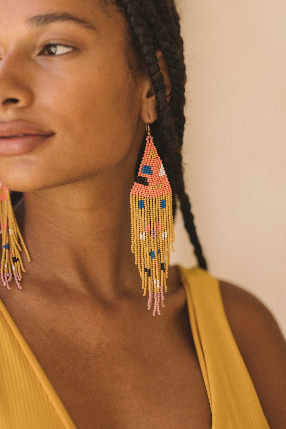 Embera People Hand beaded Earring
