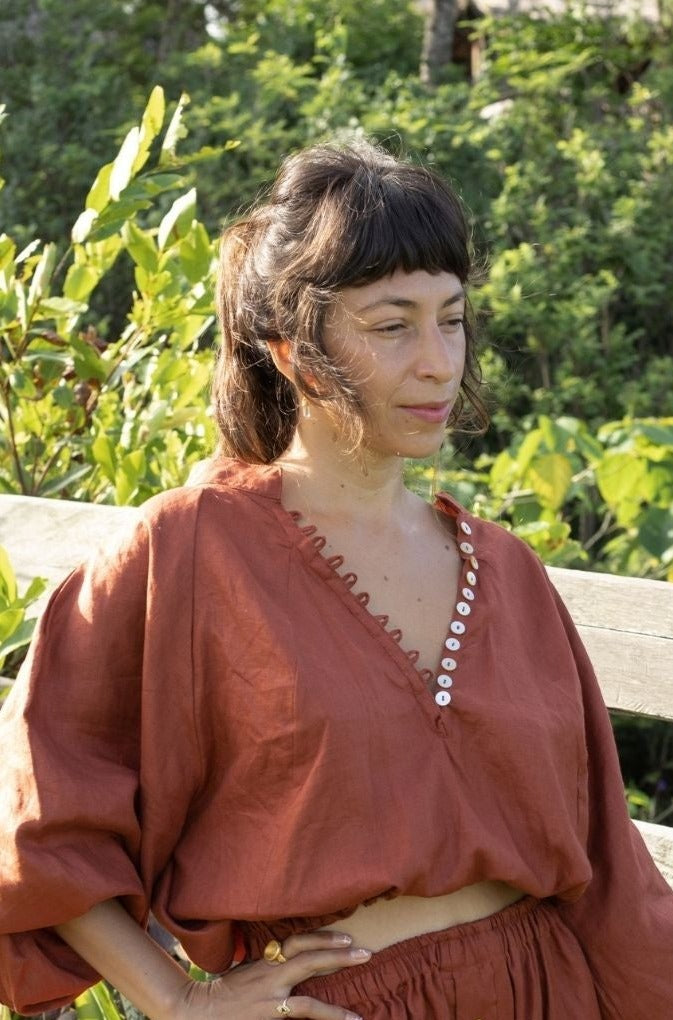 Frida Top (100% Linen - Harvest Moon)