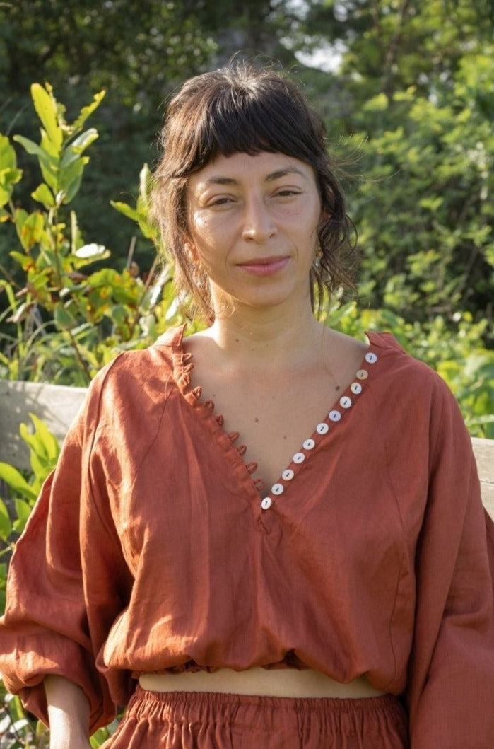 Frida Top (100% Linen - Harvest Moon)