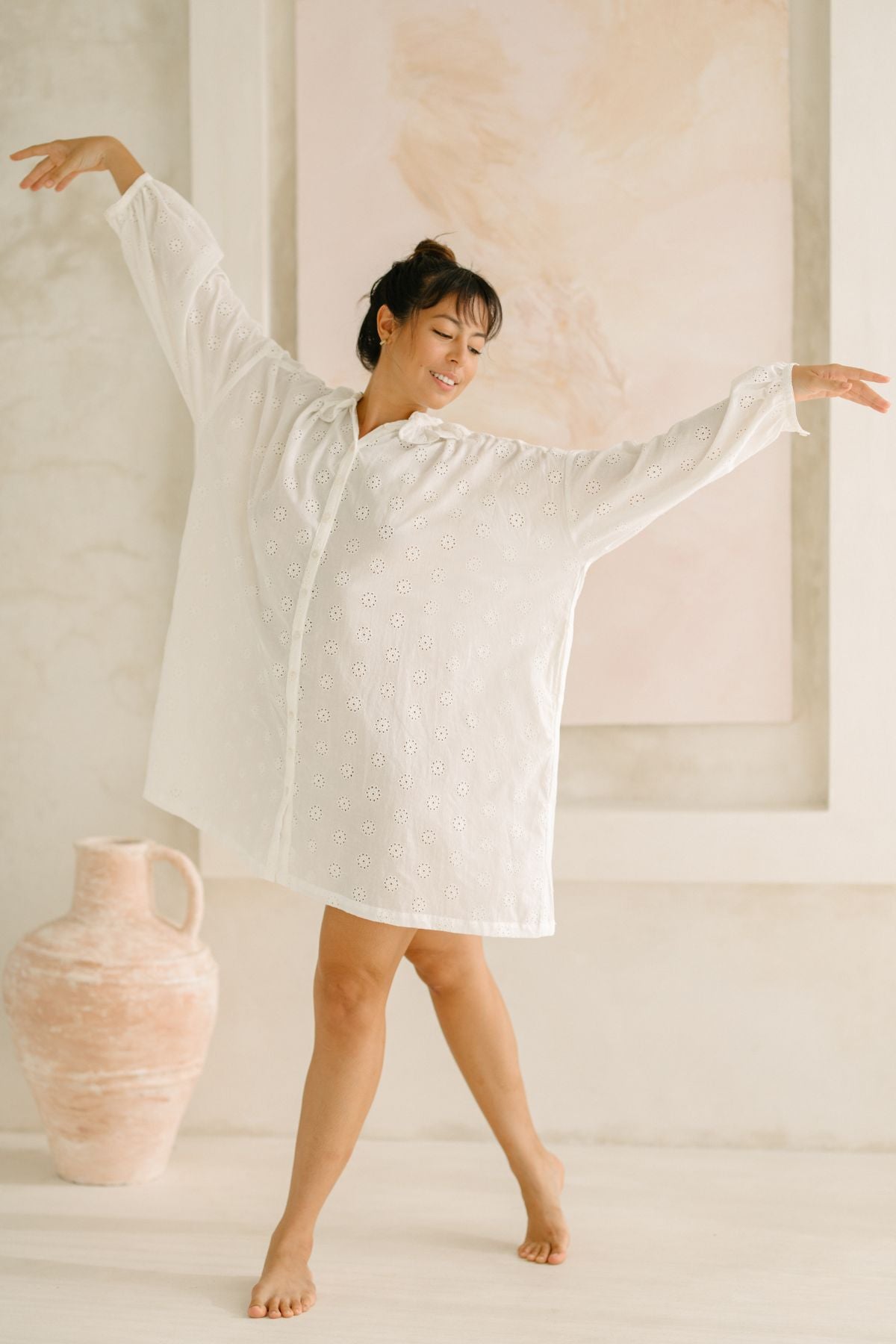 Coco Gown Short Edition (New Embroidered Cotton) - PR