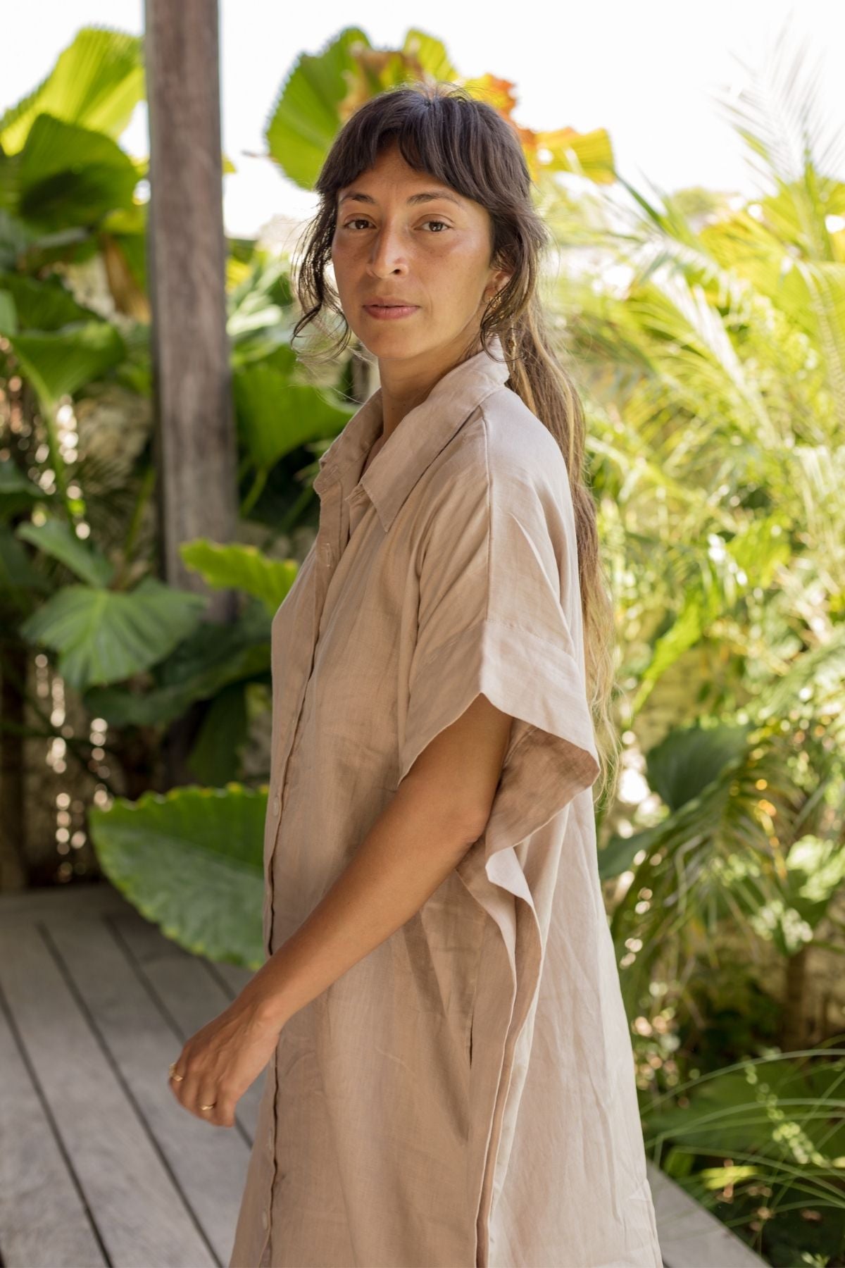 Kundalini Kaftan (100% Linen, Off White or Nude) (W)