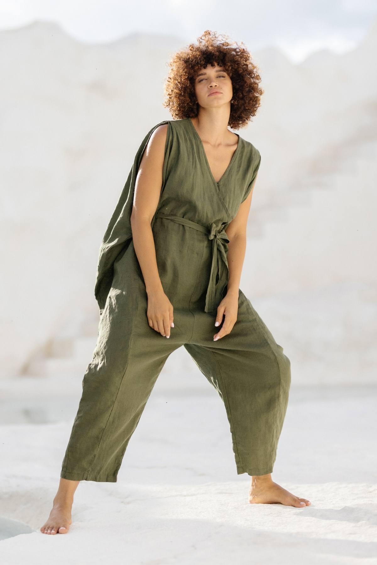 French Linen Kuan Yin Playsuit
