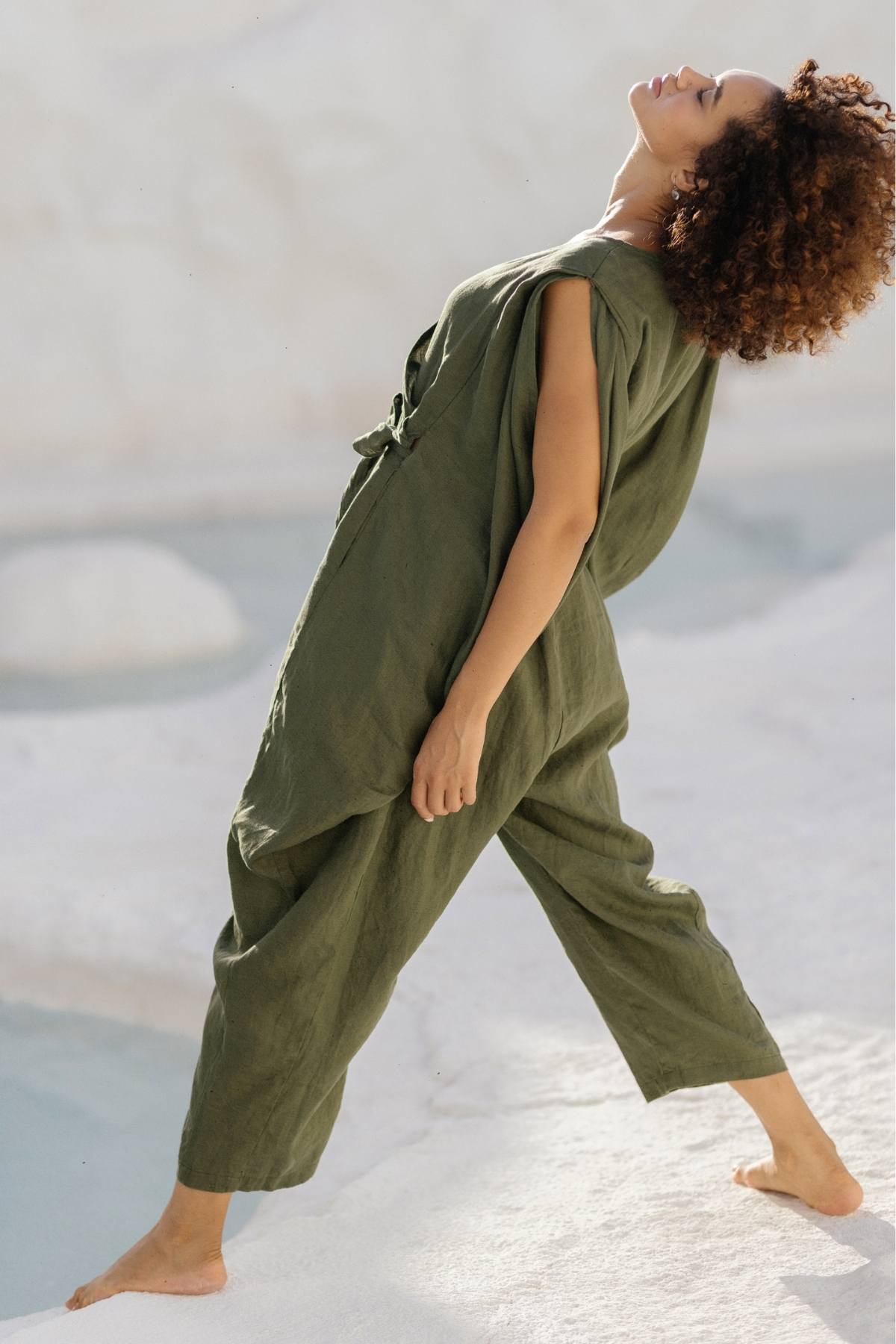 French Linen Kuan Yin Playsuit