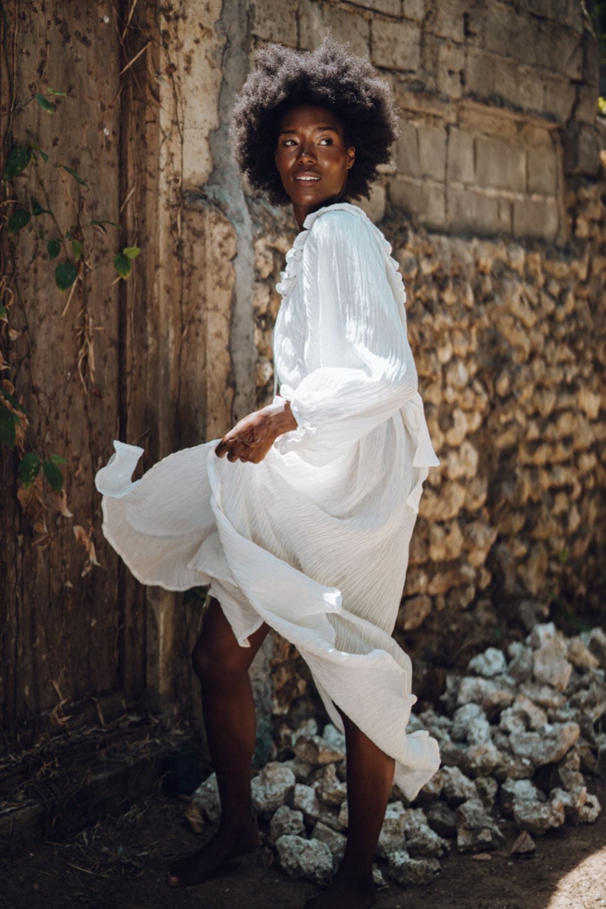 La Playa Dress with belt (linen/rayon luxe) - PR