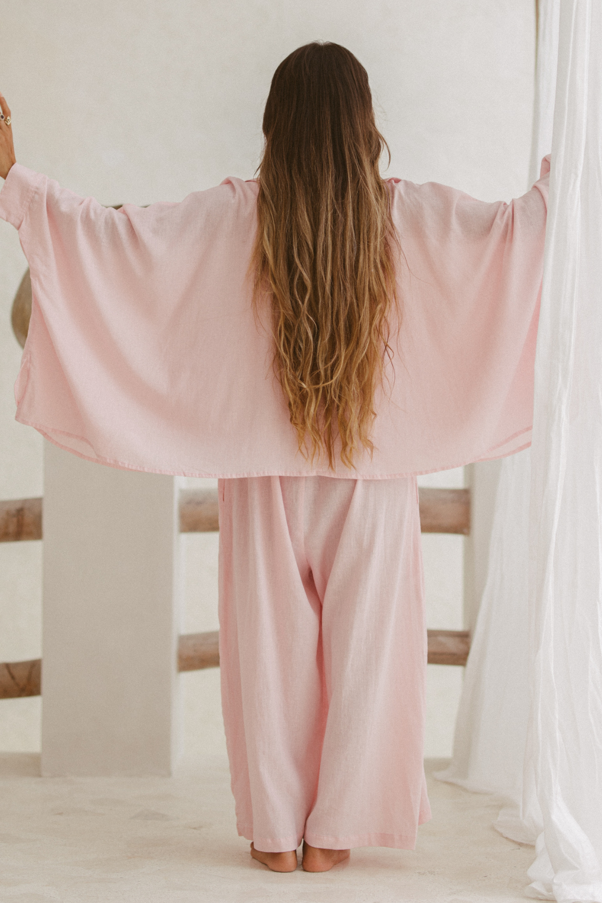 Kundalini Playsuit Linen - Pink (WI)