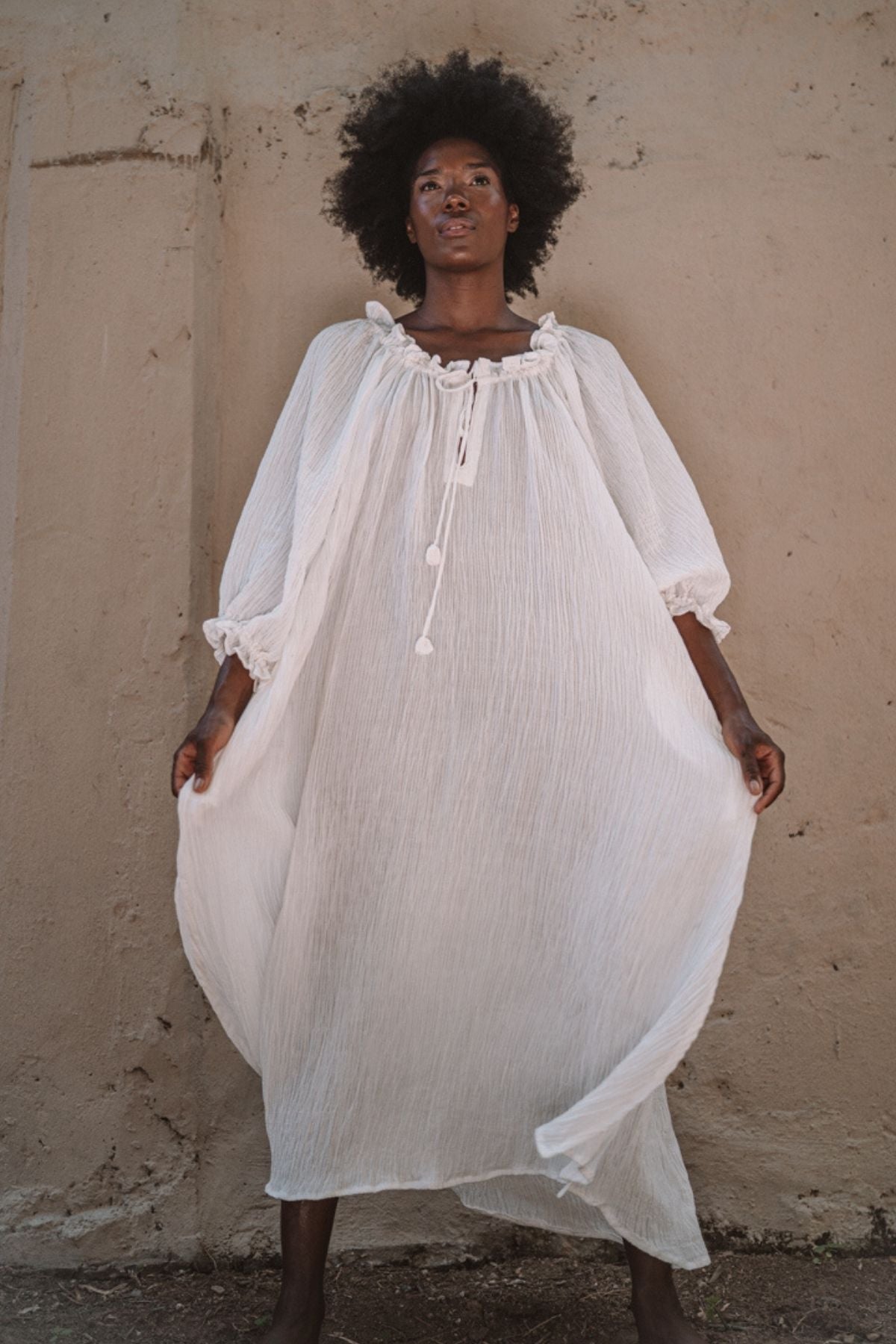 La Playa Dress with belt (linen/rayon luxe) - PR