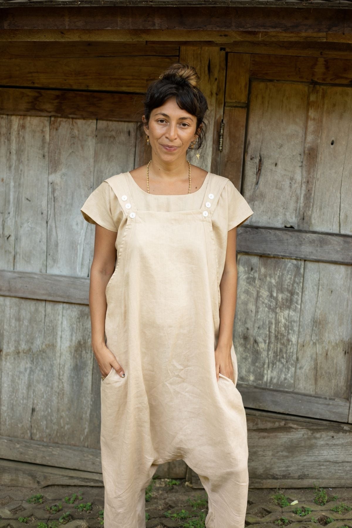 Freya Overalls (100% Linen Playsuit, Multiple Colors)