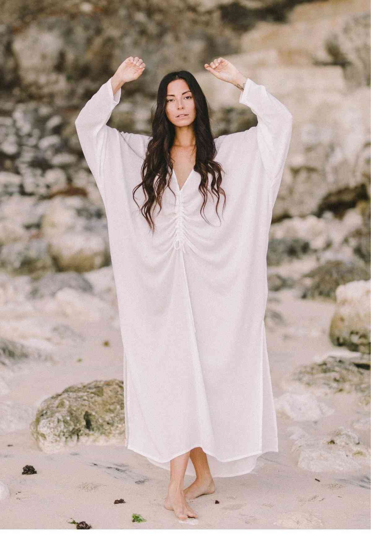Virgo Rising Gown in 100% bamboo rayon, handmade in Bali