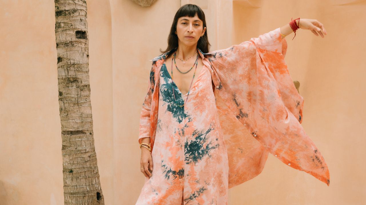 the ramie botanical origami gown: dressed in the language of the earth