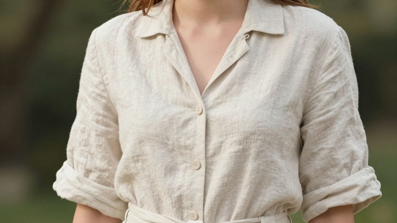 [Emma Watson] in a chic linen outfit outdoors.