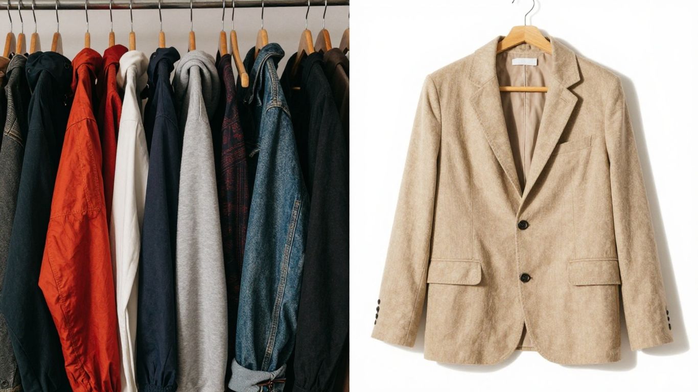 Pile of clothes vs. single garment