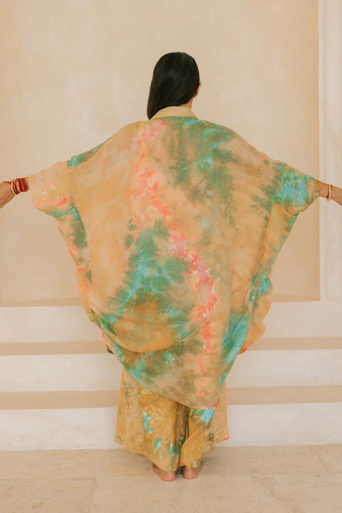 Ramie Botanical Origami Gown