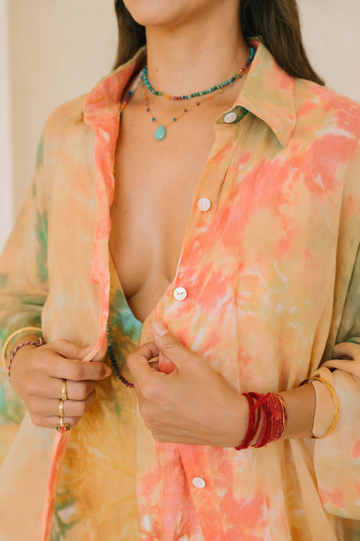 Ramie Botanical Origami Gown